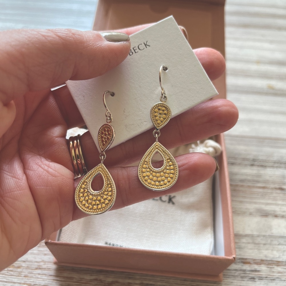 Brand new Anna Beck teardrop earrings
